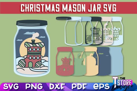 Mason Jar SVG | Kitchen Design | 3D Paper Mason Jar v.2 SVG The T Store Design 