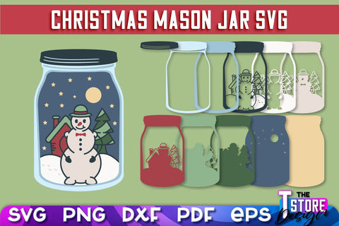 Mason Jar SVG | Kitchen Design | 3D Paper Mason Jar v.2 SVG The T Store Design 