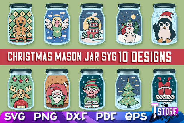 Mason Jar SVG | Kitchen Design | 3D Paper Mason Jar v.2 SVG The T Store Design 