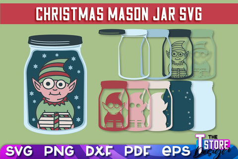 Mason Jar SVG | Kitchen Design | 3D Paper Mason Jar v.2 SVG The T Store Design 