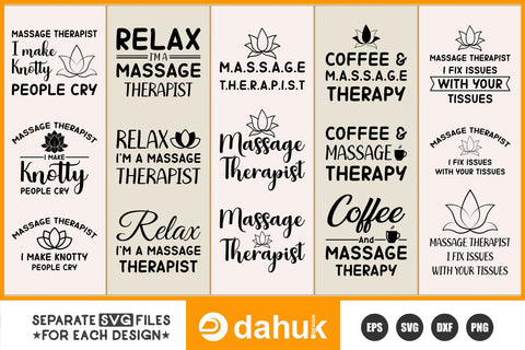 Massage Therapist SVG Tshirt Designs SVG dahukdesign 