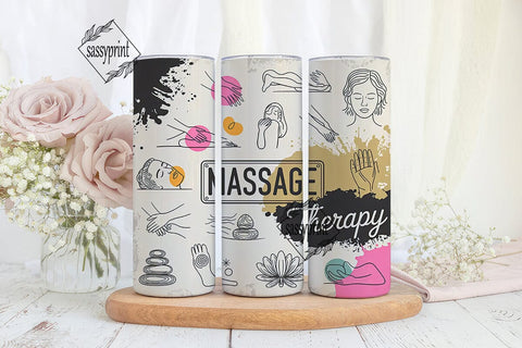 Massage Therapy Tumbler Wrap Sublimation sassyprint 