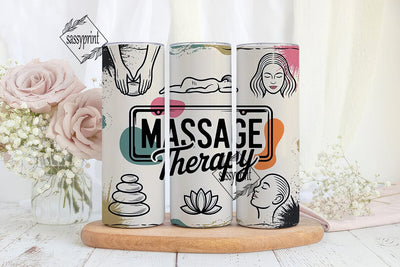 Massage Therapy Tumbler Wrap Sublimation sassyprint 