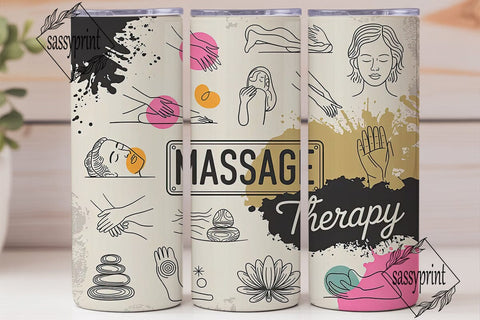 Massage Therapy Tumbler Wrap Sublimation sassyprint 
