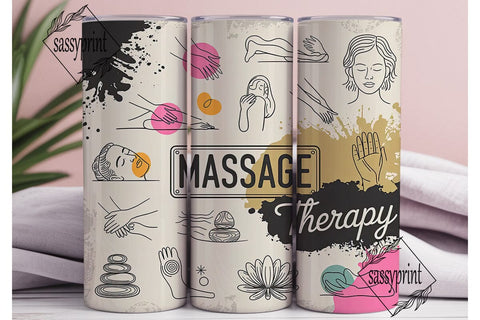 Massage Therapy Tumbler Wrap Sublimation sassyprint 