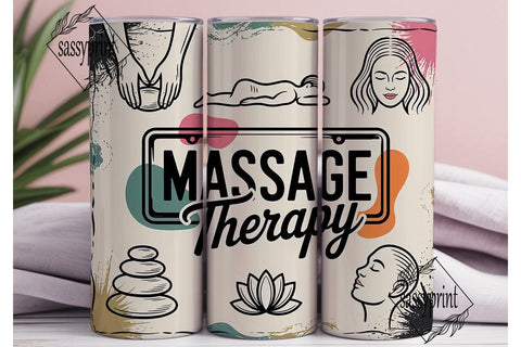 Massage Therapy Tumbler Wrap Sublimation sassyprint 