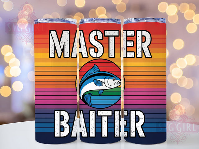 Master Baiter Quote 20oz Tumbler, Fishing Tumbler, Sublimation Wrap, 20oz Tumbler Design, Outdoor Fishing Gift, PNG Tumbler Wrap, Funny Fisherman Quote Sublimation SvggirlplusArt 
