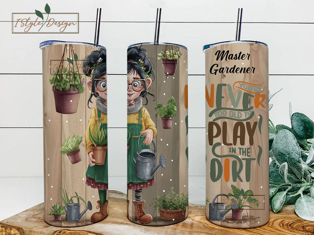 Master gardener 20 oz tumbler digital download, Tumbler wrap, 300 DPI PNG, sublimation gardening, Plant lover, gift for her, vegetable plants, Sublimation iStyleDesign 