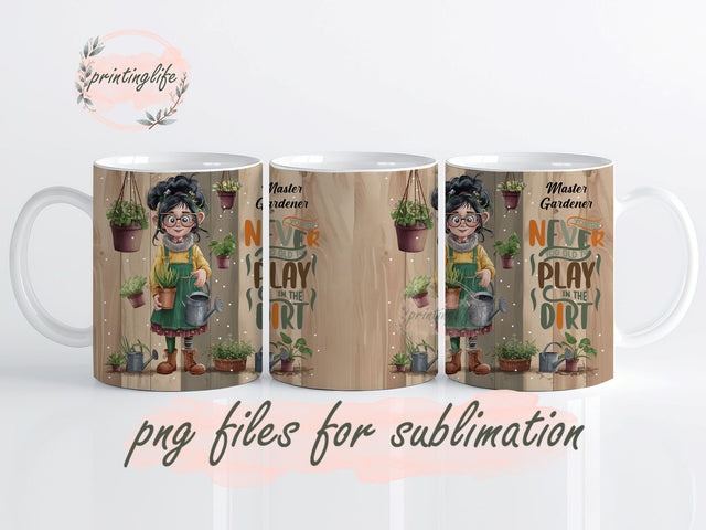 Master gardener Mug Wrap Design, Instant Digital Design Download Mug Wrap Design, Mug Design PNG Sublimation PrintingLife 