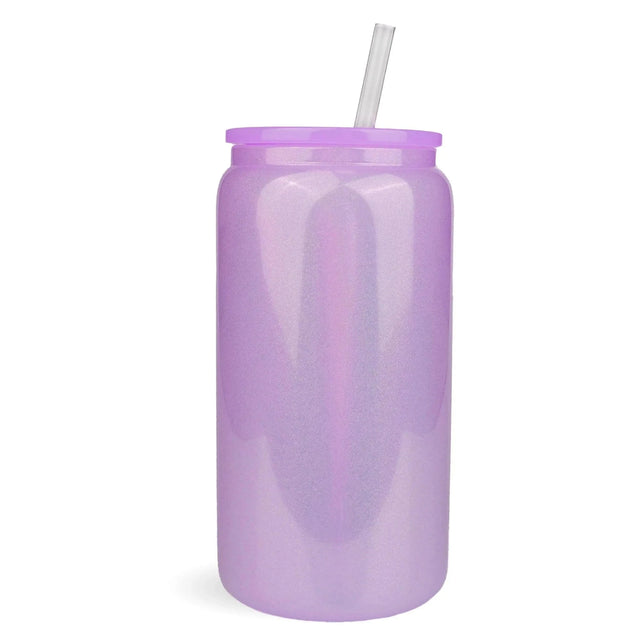 Master Maker Crafts - 16 oz Glass Can Single Wall - Shimmer Purple Physical DIY Craft Warehouse 