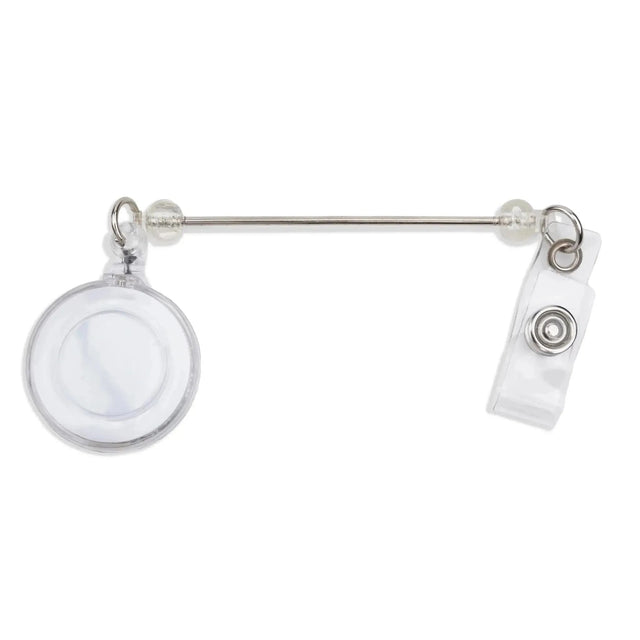 Master Maker Crafts - Barbell Bead Holder Badge Reel - Clear Physical DIY Craft Warehouse 