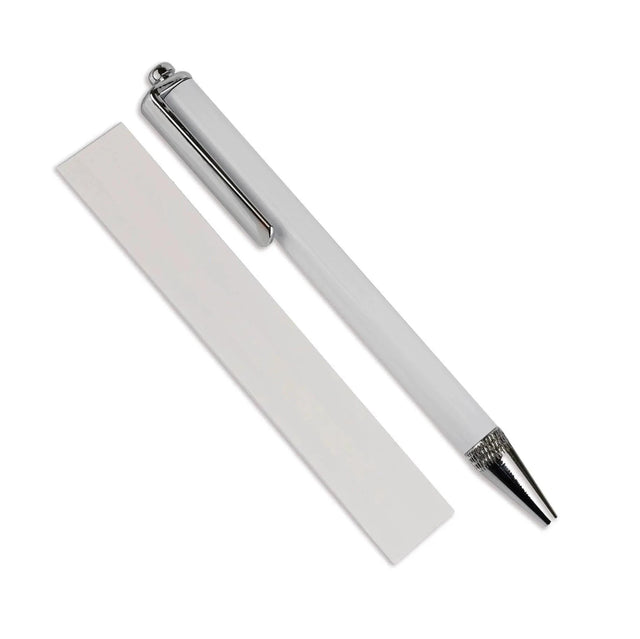 Master Maker Crafts - Pen Sublimation Blank - White & Silver Physical DIY Craft Warehouse 