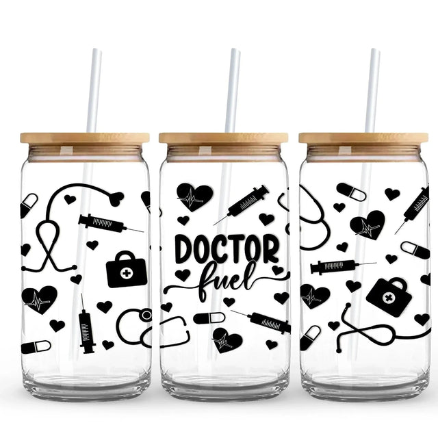 Master Maker Crafts - UV DTF Wrap Only - Doctor Fuel 9.7" x 4.3" (Cup NOT Included) Physical DIY Craft Warehouse 