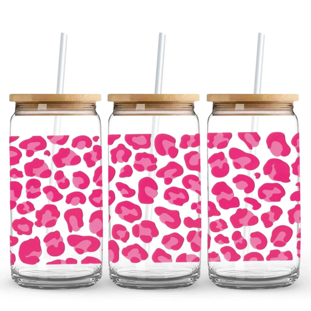 Master Maker Crafts - UV DTF Wrap Only - Pink Cheeta 9.7" x 4.3" (Cup NOT Included) Physical DIY Craft Warehouse 