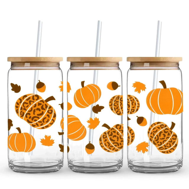 Master Maker Crafts - UV DTF Wrap Only - Pumpkin & Acorn 9.7" x 4.3" (Cup NOT Included) Physical DIY Craft Warehouse 