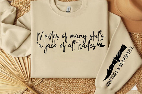 Master of many skills a jack of all trades Sleeve SVG Design SVG Designangry 