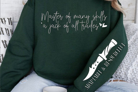 Master of many skills a jack of all trades Sleeve SVG Design SVG Designangry 