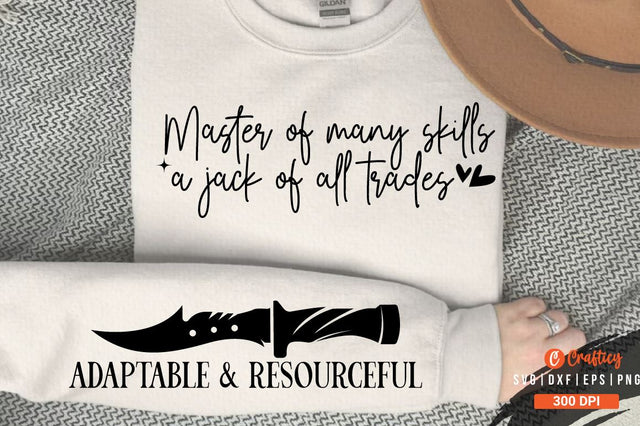 Master of many skills a jack of all trades Sleeve SVG Design SVG Designangry 