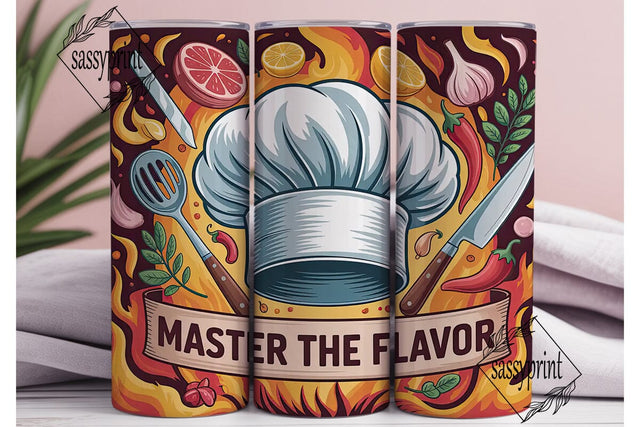 Master The Flavor 20oz Tumbler Wrap Sublimation sassyprint 