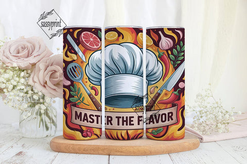 Master The Flavor 20oz Tumbler Wrap Sublimation sassyprint 