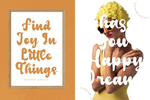 Mastery Angels - Retro Handwritten Script Font Letterena Studios 