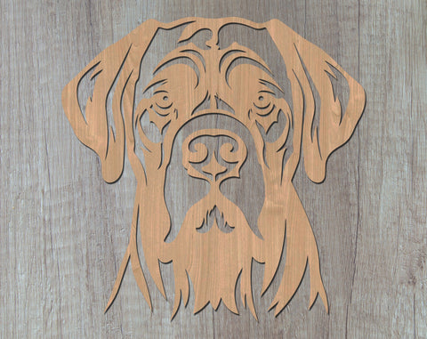 Mastiff Laser SVG Cut File, Mastiff Glowforge File, Mastiff DXF, Mastiff Wall Art SVG SVG HappyDesignStudio 