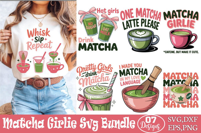 Matcha Girlie Hand-drawn Svg Bundle SVG Angelina750 