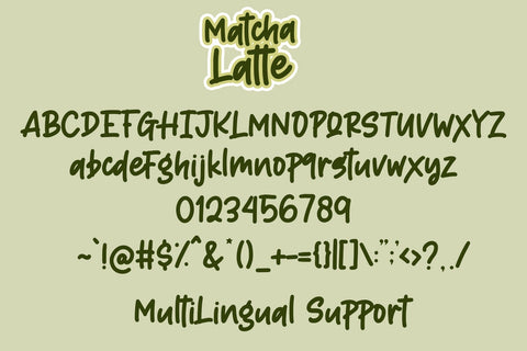 Matcha Latte Font Dm Letter Studio 