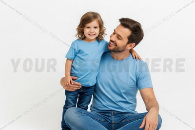 Matching family t-shirt design - father and child Mock Up Photo Regulrcrative 