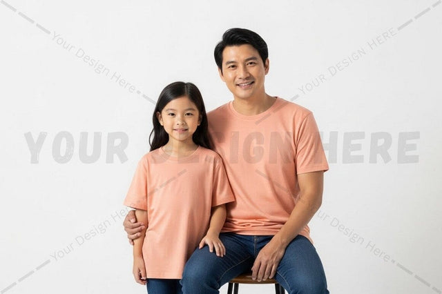 Matching family t-shirt set Mock Up Photo Regulrcrative 