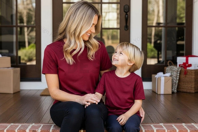 Matching family t-shirt set - mom and kid Mock Up Photo Regulrcrative 