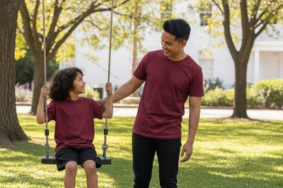 Matching red t-shirt mockup design Mock Up Photo Regulrcrative 