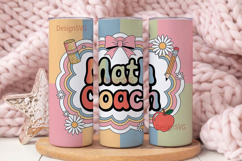 Math Coach 20oz Tumbler Design Sublimation DesignSVG 
