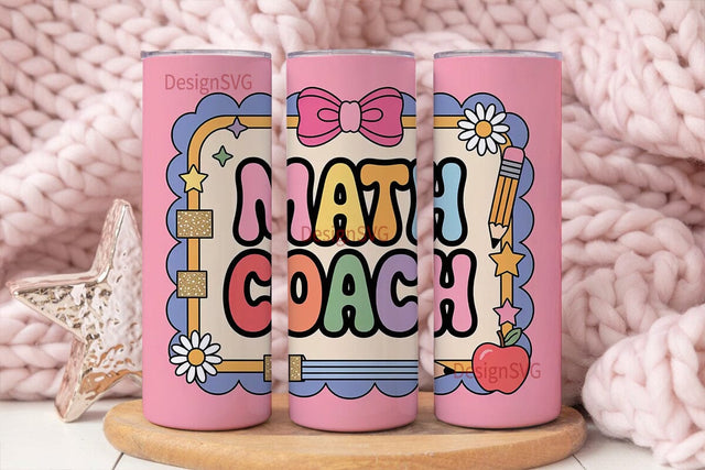 Math Coach 20oz Tumbler Design Sublimation DesignSVG 