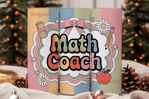 Math Coach 20oz Tumbler Design Sublimation DesignSVG 