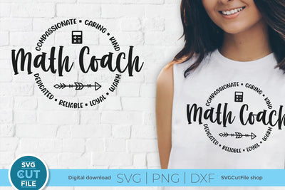 Math Coach svg for Cricut SVG SVG Cut File 
