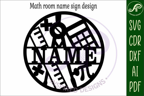Math room name wall art sign, SVG personalized SVG APInspireddesigns 