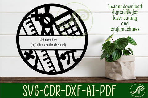 Math room name wall art sign, SVG personalized SVG APInspireddesigns 
