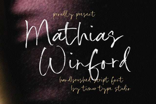 Mathias Winford - Handbrushed Script Font Font Timur type 