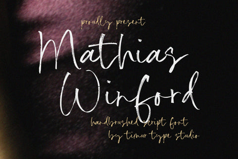 Mathias Winford - Handbrushed Script Font Font Timur type 