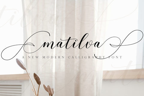 Matilva Modern Calligraphy Font Fadeline Std. 