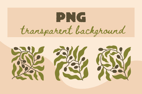 Matisse Olive Branches PNG Art Sublimation Rin Green 