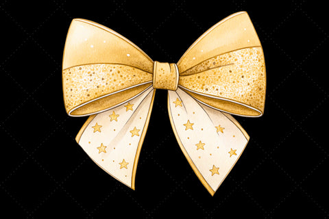 Matte Gold Glitter Coquette Bow Clipart, matte gold bow, glitter coquette bow, sophisticated bow design, gold glitter clipart, digital bow design, modern matte bow, glitter bow art Sublimation FloridPrintables 