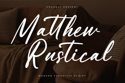 Matthew Rustical - Modern Freestyle Script Font Letterena Studios 