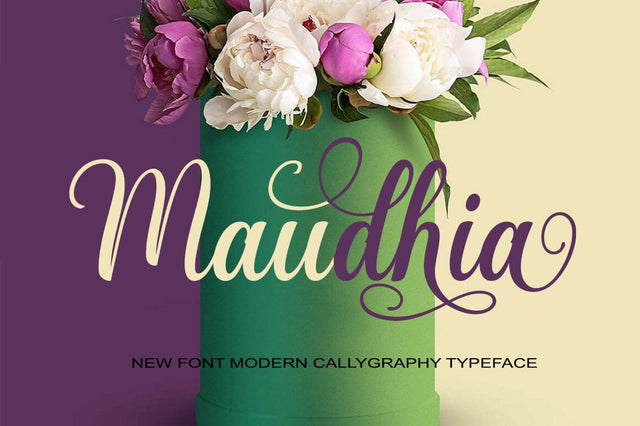 Maudhia Script Font arwah studio 