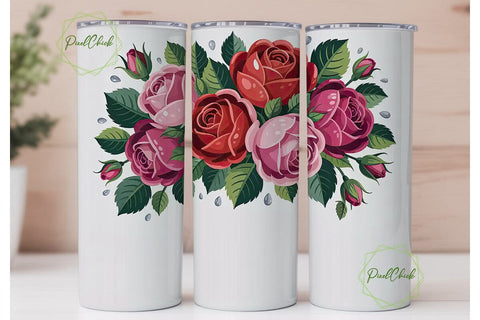 Mawmaw Rose Tumbler Wrap Sublimation PixelChick 