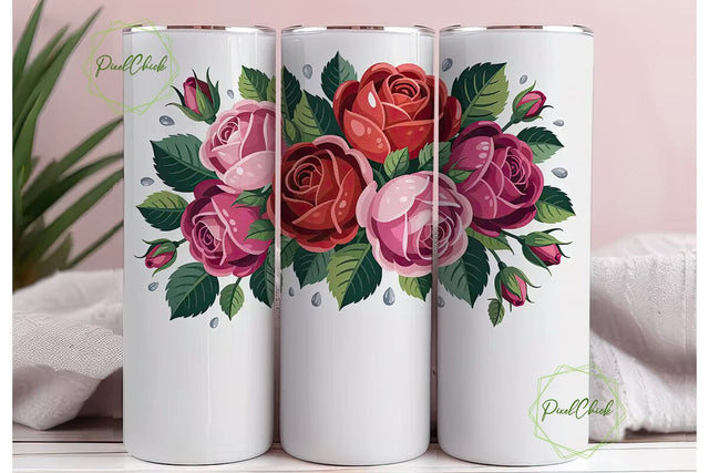 Mawmaw Rose Tumbler Wrap Sublimation PixelChick 