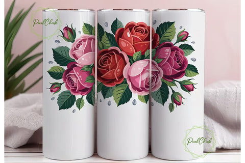 Mawmaw Rose Tumbler Wrap Sublimation PixelChick 