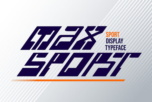 Max Sport - Sport Display Typeface Font Mozzatype 