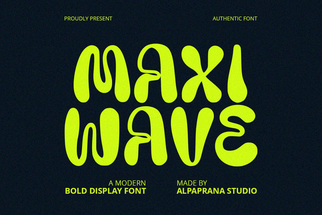 Maxi Wave - Display Font Font Alpaprana Studio 